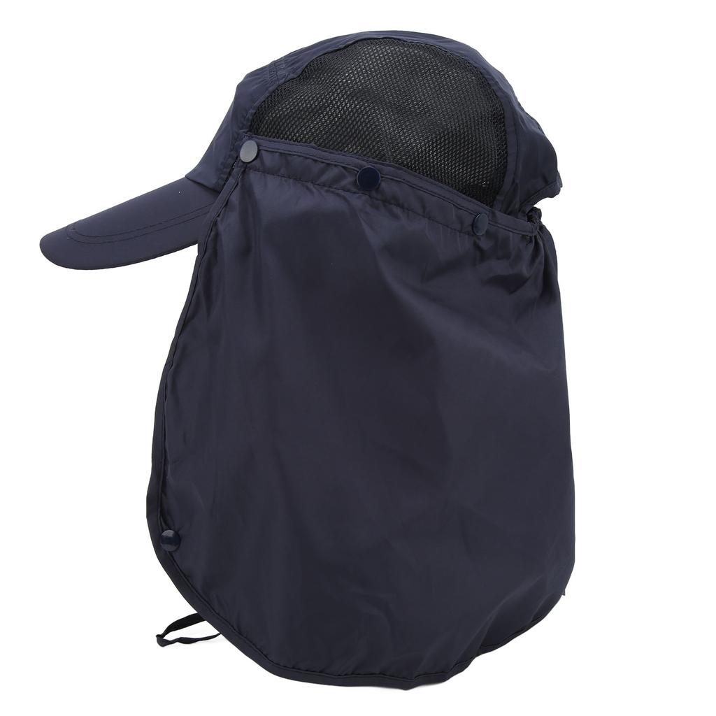 Sun Protection Hat Windproof Sand Prevent with Neck Cover for Outdoor Fishing Hiking CampingNavy Blue