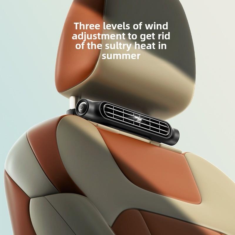 Auto-Ventilator USB-wiederaufladbar Dual-Turbo ABS-Kühlventilator für Komfort auf dem Rücksitz