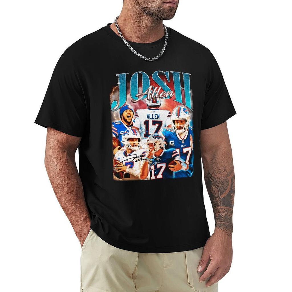 Josh Allen Vintage Vintage Retro Bootleg s Style TShirt Basic Simple Casual Short Sleeve Tee