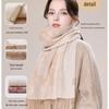 JIUMU Women's 100% Pure Cashmere Gradient Shawl Scarf
