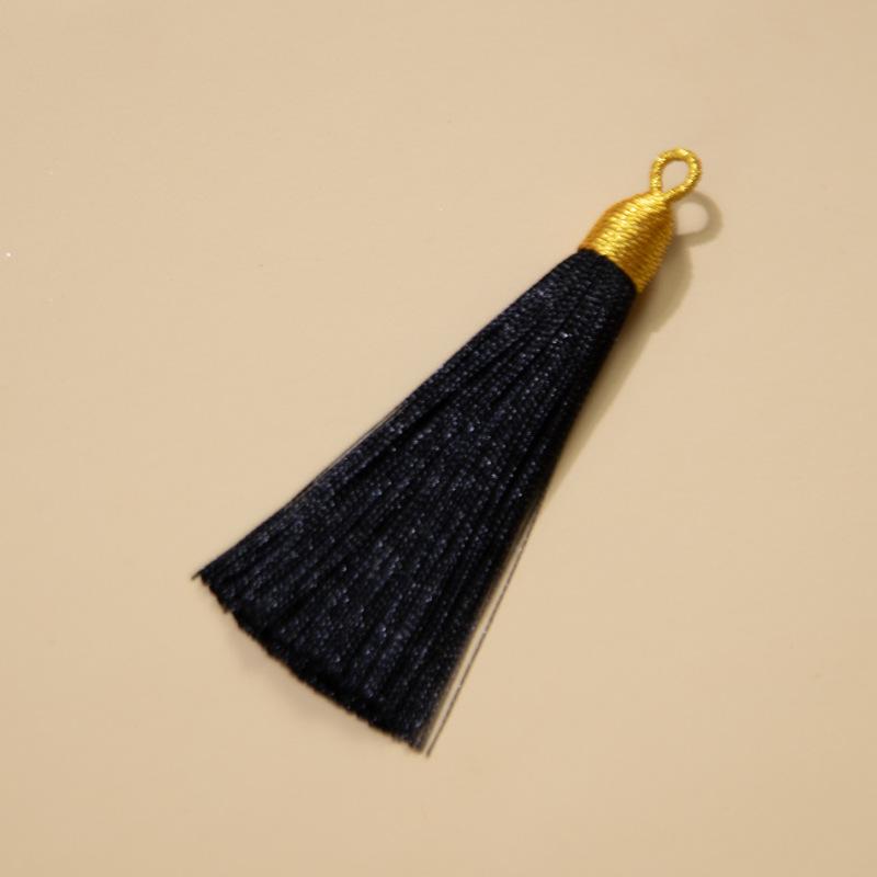 8Cm Pull Ring Gold Silk Threaded Cap Fringed Spike Polyester Fringed Antique Hanging Spike Bookmark Sachet Jewelry Accessories