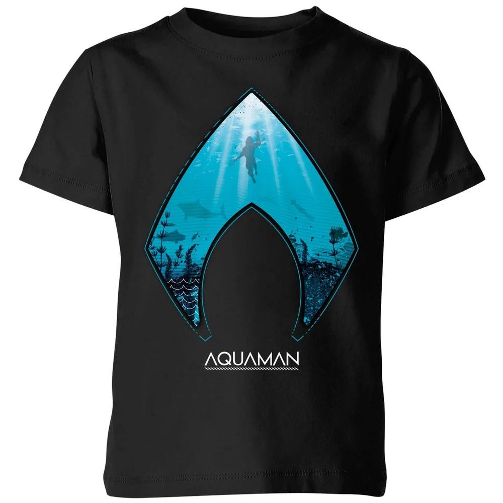 Aquaman Deep Kids  T-Shirt - Black - 3-4 Years 110