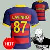 Blue Lock FC Barcha Bunny Iglesias 19 Lavinho 87 Anime Cosplay Men V-neck Jersey Short Sleeve Tee Tops Fashion Custom T-shirt