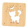 Warm White Lamp 3D Wood Light LED Light Night Light Lamp Cat 3D Wood Light  Bedroom Decor
