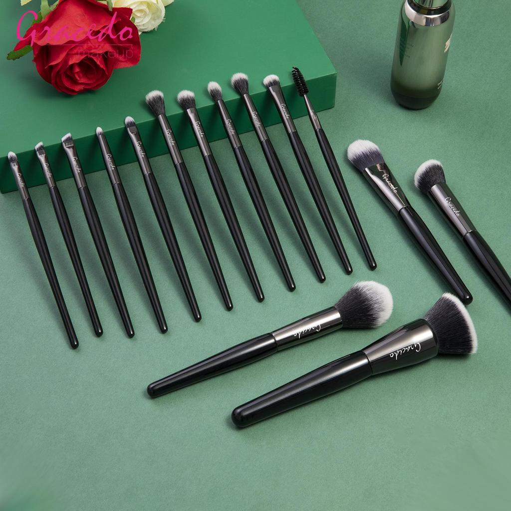 15-teiliges Make-up-Pinselset: Lidschatten-, Rouge-, Foundation- und Beauty-Tool-Kollektion mit Tierhaaren