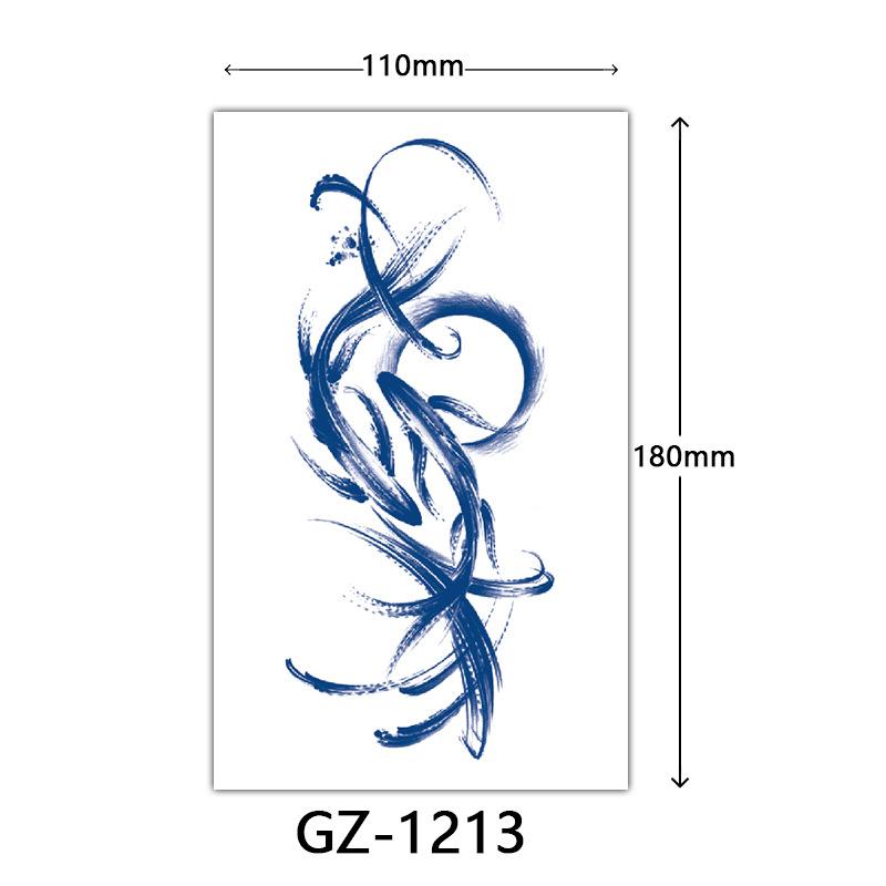 Herbal Tattoo Stickers, Juice Tattoo Stickers, Semi-Permanent English Letter Tattoo Stickers Tattoo