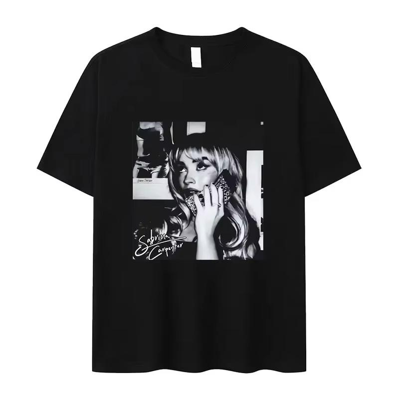 90s Sabrina Carpenter Music Tour Graphic T Shirts Man Women Retro High Quality Fashion T-shirt Cotton Oversized Tshirt