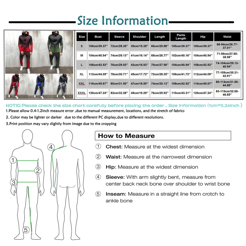 Men's Spring &  Round Neck Hooded Colour Blocking Cardigan Sweatshirt Suit