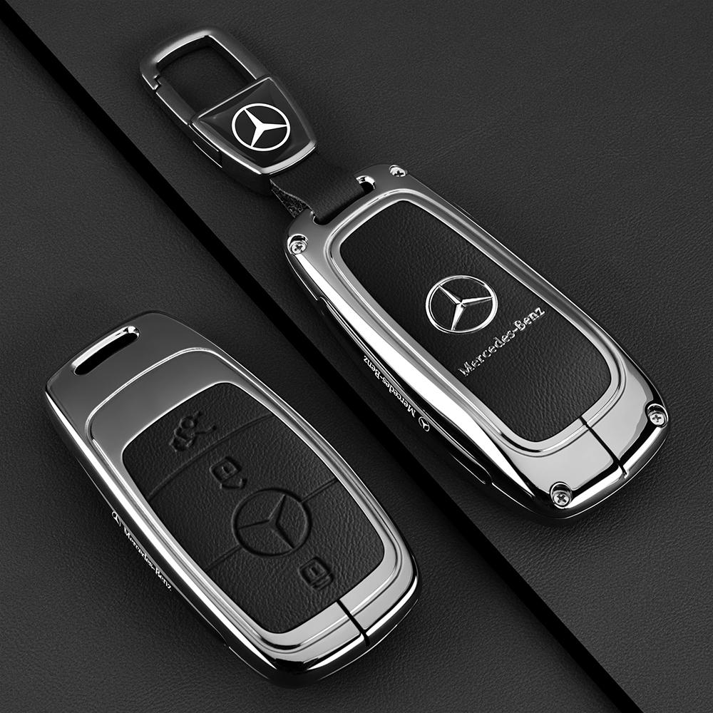 PNR1 Car Alloy Key Case Key Bag Shell For Mercedes Benz 2022 C S Class W206 W223 S350 C260 C300 S400 S450 S500 Key Shell Protector