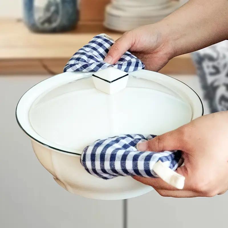 1KS Víko na hrnec Trojúhelníkový klip na ucho hrnce Kuchyňská izolační rukojeť hrnce Kryt ucha kastrolu Litinový hrnec Kryt ucha Víko proti opaření