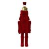 Flocking Nutcracker Hanging Ornament Decorative Nutcrackers Statue Christmas Soldier Charm Holiday Tree Decoration Pendant