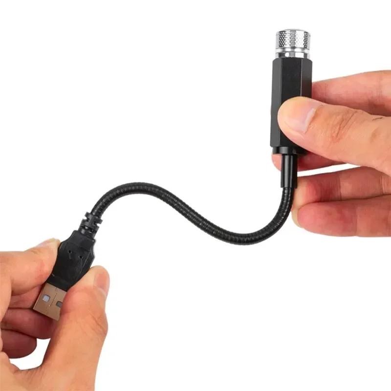 LED Autodak Ster Nachtlampje Projector Sfeer Galaxy Lamp USB Decoratief Verstelbaar voor Auto Dakkamer Plafonddecoratie