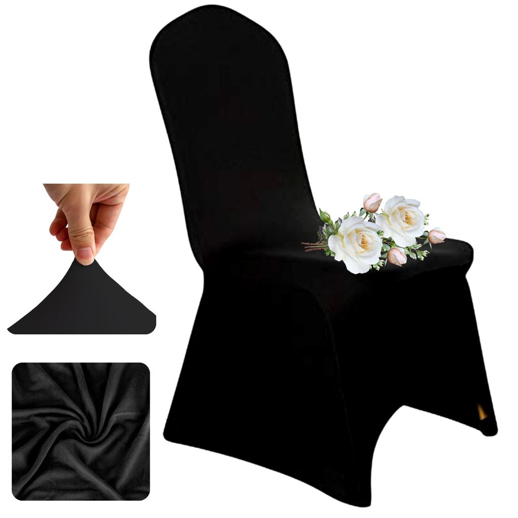 Black Wedding Banquet Chair Cover Elastic [21Bc]