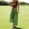 Women's Loose Wide Leg Track Pants Step By Step Pants Summer Wide Leg Casual Pant With Big Ruched Pockets