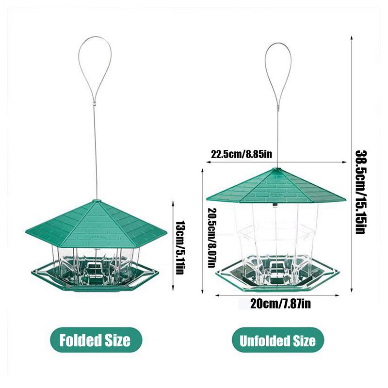 Outdoor Bird Feeders Foldable Hummingbird Birdhouse Feeder Large Capacity Weatherproof Feeding Station For Backyard Courtyards