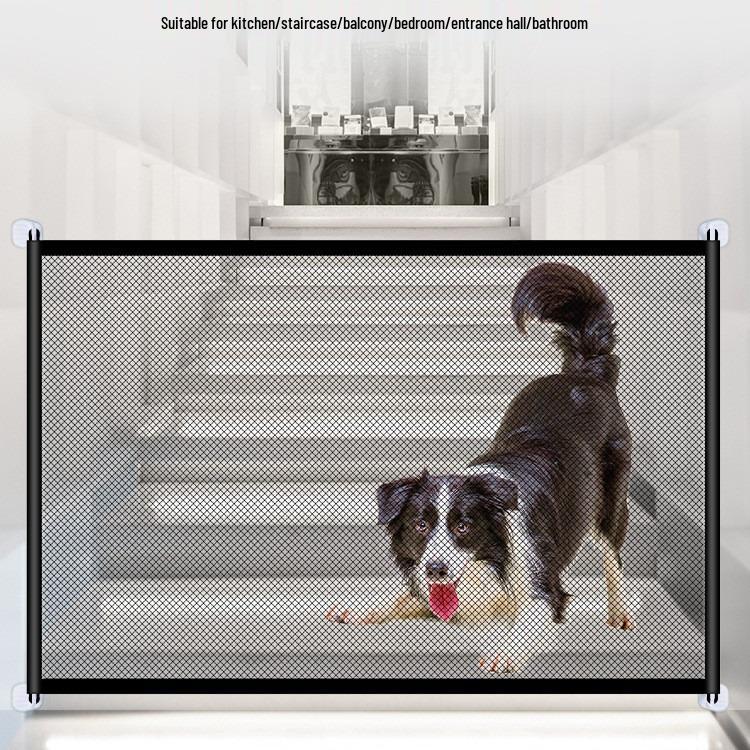Portable Foldable Pet Dog Fence - Punch-Free Safety Isolation Net for Home