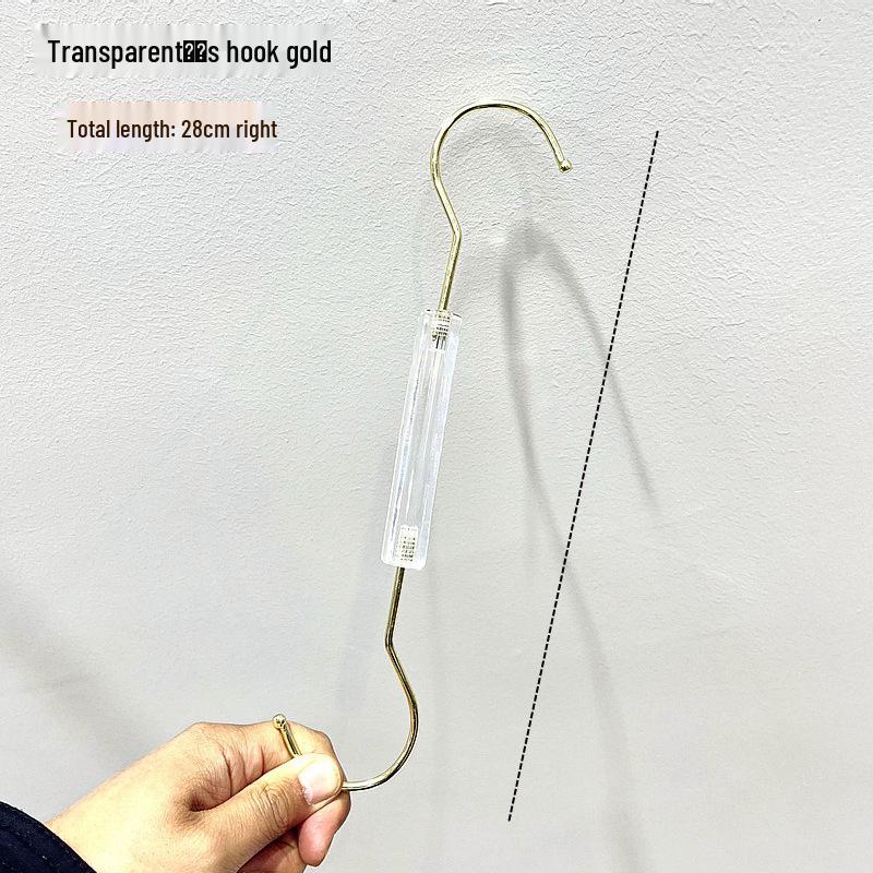 Transparent Smoke Gray Acrylic S-Shaped Hook for Clothing and Accessories Storage Single