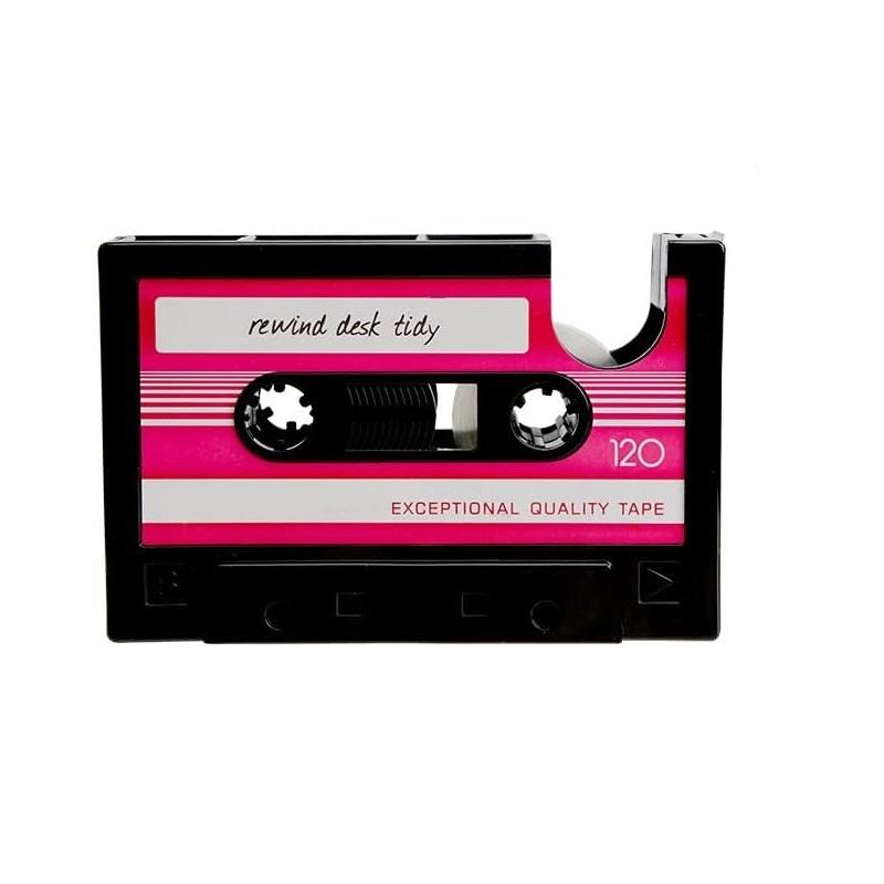 

Retro Cassette Tape Machine + Brush Pot Pen Pencil Holder Rewind Desk Tidy Container Case Table Organizer A7465 розовый