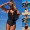 New "Instagram-Style" Western-Inspired Women's One-Piece Swimsuit — Mesh-Paneled Beach Bikini Swimwear 0789