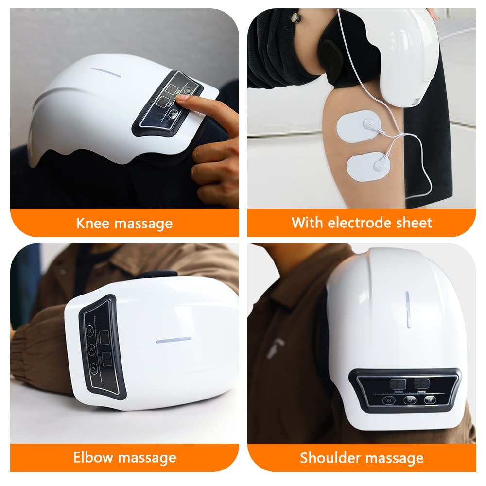 Electric Heating Massage Knee Pad Wireless Heated Knee Massager Wormwood Constant Temperature Hot Compress Vibration Massage