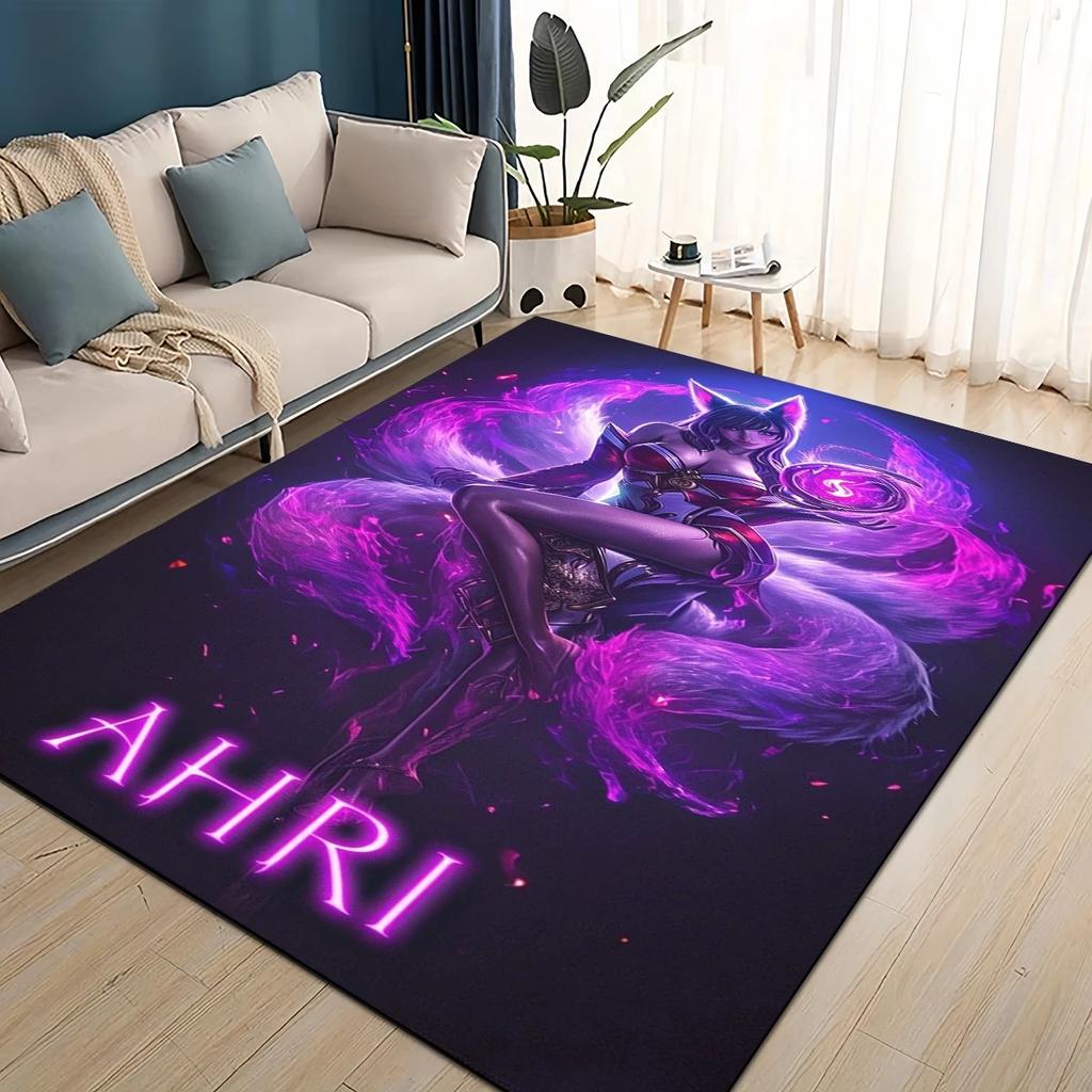 2025 New LOL Jinx League of Legends Game Carpet Rug for Living Room Bedroom Home Sofa Decoration,Kids Play Non-slip Floor Mat