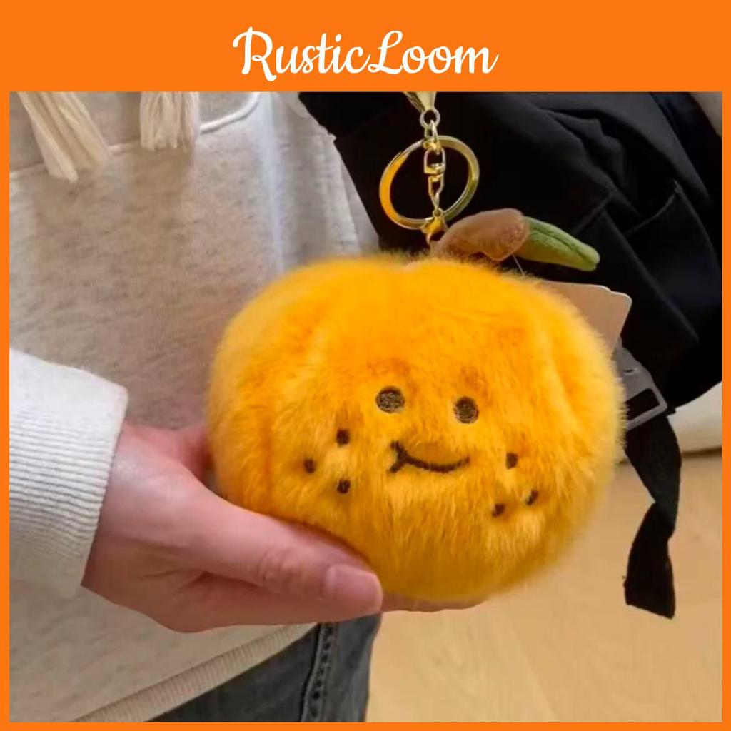 Creative Peel Cartoon Orange Plush Pendant Detachable Pendant Decompression
