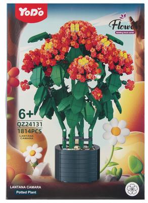 Construction Blocks Flowers 1814 PCS 29X41X6 MC PUD18 3787