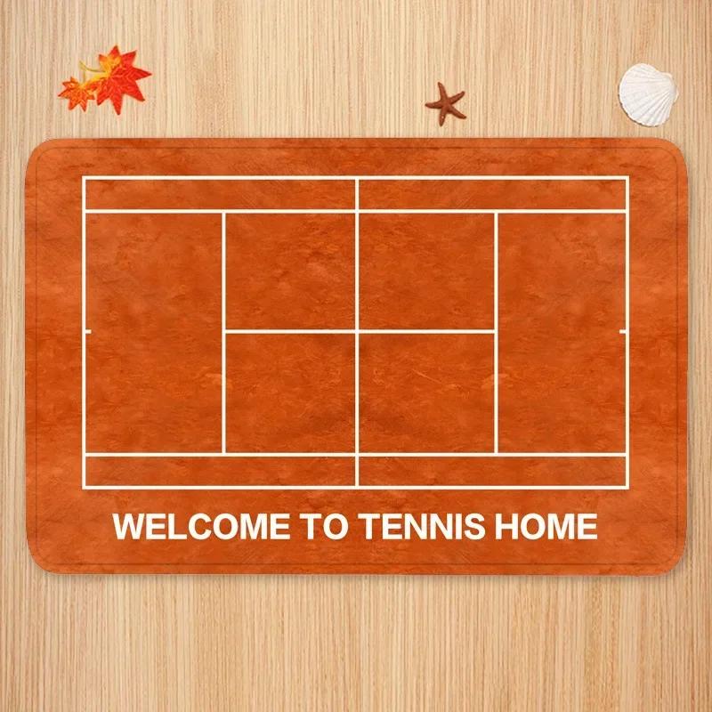Rutschfeste Tennisplatz Türvorleger Teppich Badezimmer Küche Balkon Wohnzimmer Veranda Bett Heimdekoration