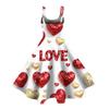 Modisches Damen-Cocktailkleid mit Aufdruck zum Valentinstag, sexy, trägerlos, Gothic, Punk, Vintage-Kleid.
