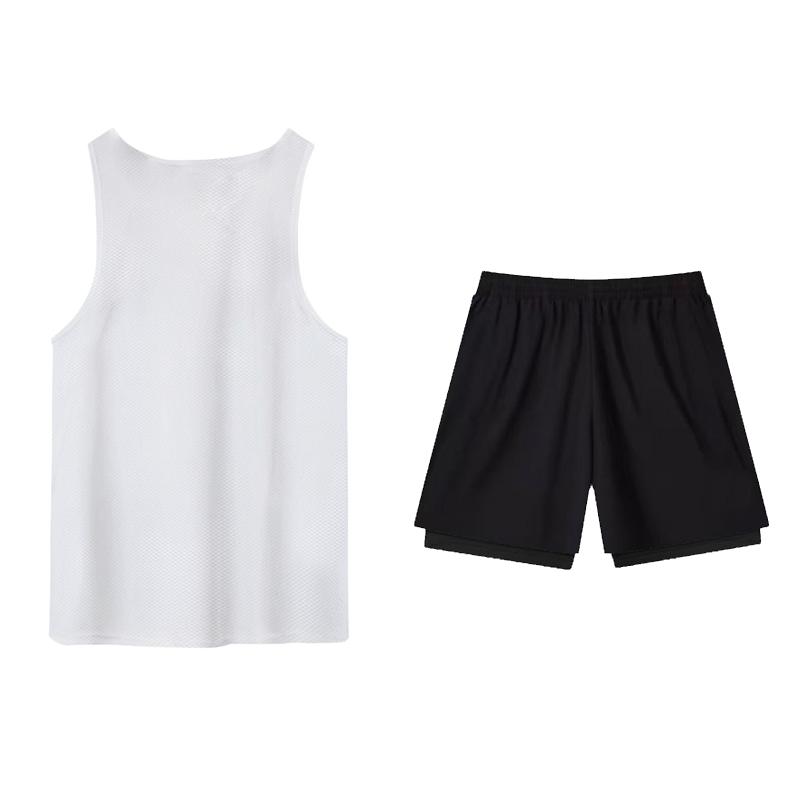 Li-Ning Skin-Friendly Comfortable Breathable Quick-Dry Double-Layer Anti-Embarrassment Shorts Casual Sports Set Unisex sets ZHXY223-2