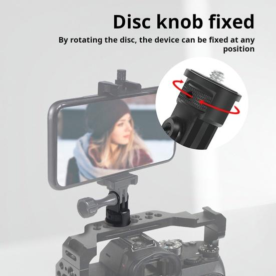 Camera Tripod Mount Conversion Adapter Simple Installation 360-Degree Adjustment Anti-slip Grip Pad Action Camera Stabilizer Bracket