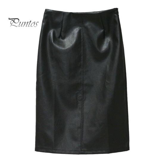 

Женская юбка с высокой талией и разрезом сзади, искусственная кожа, миди-юбка, однотонная, облегающая бедра, черная юбка, праздничная одежда L чёрный