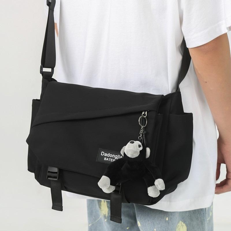 Bolsa Transversal Masculina 2026 Estilo Japonês Bolsa Mensageiro Workwear Casual Ins Grande Capacidade Bolsa Masculina Marca Tendência Bolsa de Ombro