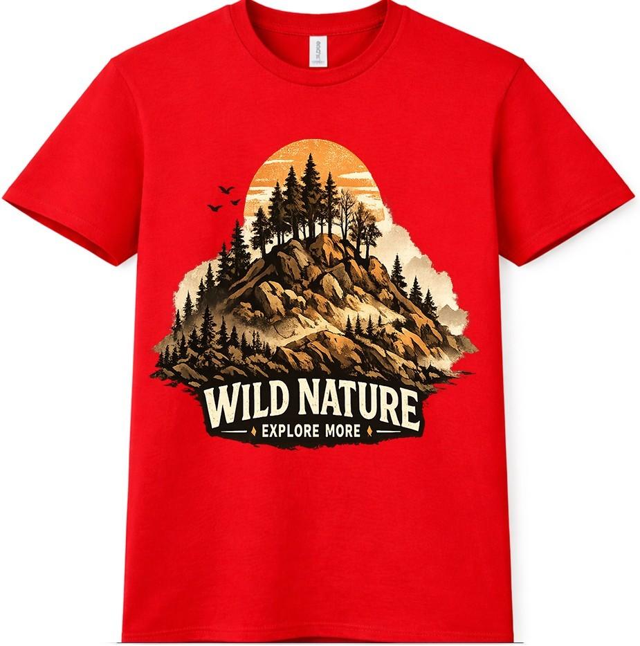 Mountain T-Shirt Nature Hiking Adventure Outdoor Camping Lover Gift Graphic Tee 4XL