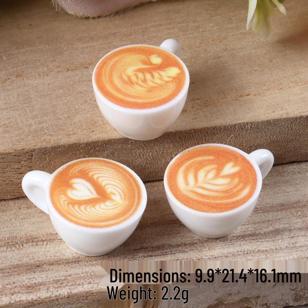 Miniature 3D Coffee Cup Tree Resin Ornament Dollhouse Decoration Kit