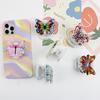 Mobile Phone Finger Foldable Portable Butterfly Holder Anti-fall Quicksand Phone Expanding Stand Grip