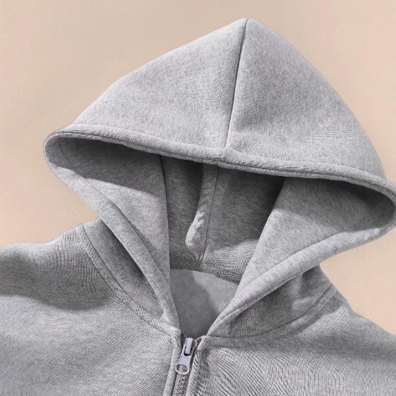 Herren Kapuzenpullover mit halbem Reißverschluss, einfarbig, langärmelig, Herbst, locker, Sport, warm, Sweatshirts, modisch, lässig, Pullover