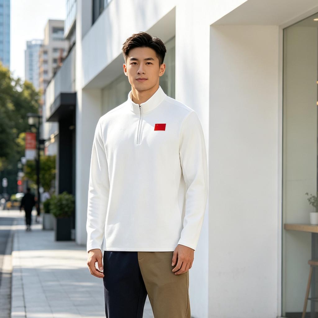 Li-Ning Casual Breathable Comfortable National Flag Long Sleeve T-Shirt Unisex Tops ATLV293-1