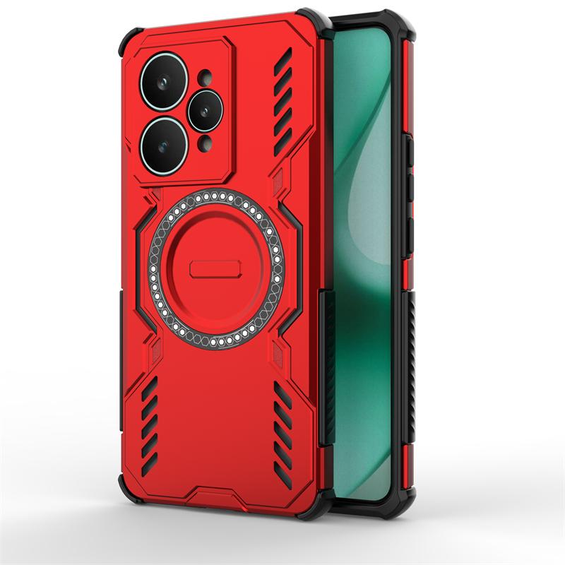 Shockproof Armor Case For Realme 15 5G Magnetic Adsorption Wireless Charge Cover Realme 15 Pro Case For Realme 15 Case 6.8 Inch