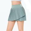 Women's Quick-Dry Pleated Sports Skirt: High Waist, Slimming, Anti-Exposure, Fake Two-Piece for Yoga, Running, Fitness