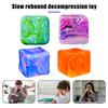 1/4 Stück Flow-Textur Stresswürfel Spielzeug Angstlinderungs-Würfel Knet-Sensorik-Spielzeug Langsamer Rückprall Heim-Büro Entspannung TPR Dekompression Stressball