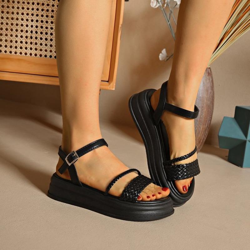 

Модная обувь Низкие лоферы Тапочки Повседневные на танкетке Платформе Слайды Слиперы Женские Роскошные Мягкие 2025 Каблуки Рим ПУ Цветочный Ск 35 чёрный