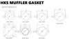 HKS Exhaust System Repair Gasket Set of 75 Universal, 2, 34001-AK004