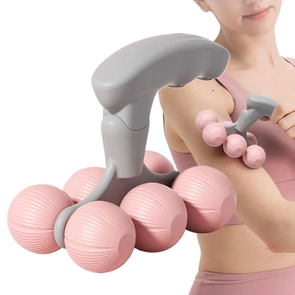 Portable Handheld Massager Spine Relaxation Muscle Rolling Ball Manual Neck Massager Roller  Body