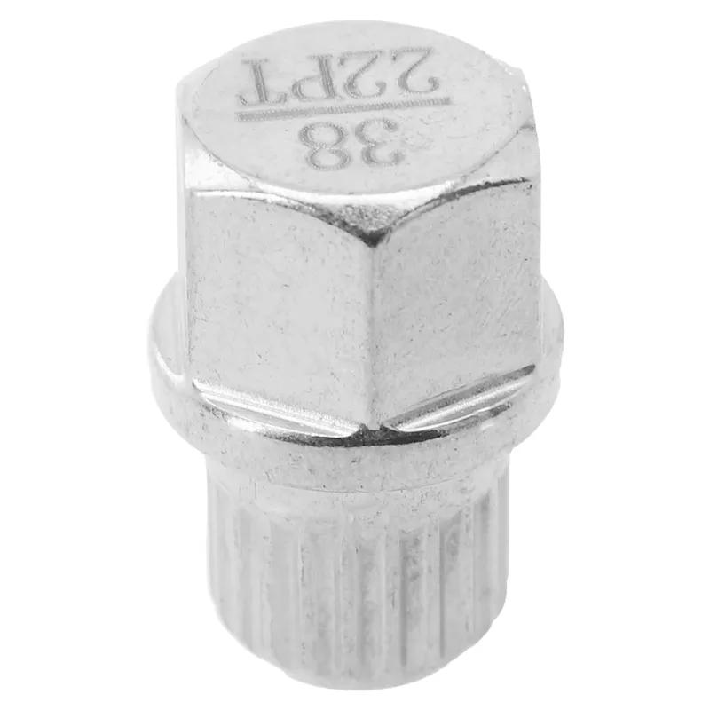 Wheel Lock Lug Nut 20x28mm 38/22PT Anti-theft Tire Screw New Replace Silver Tone Car Accessories Car Anti Theft