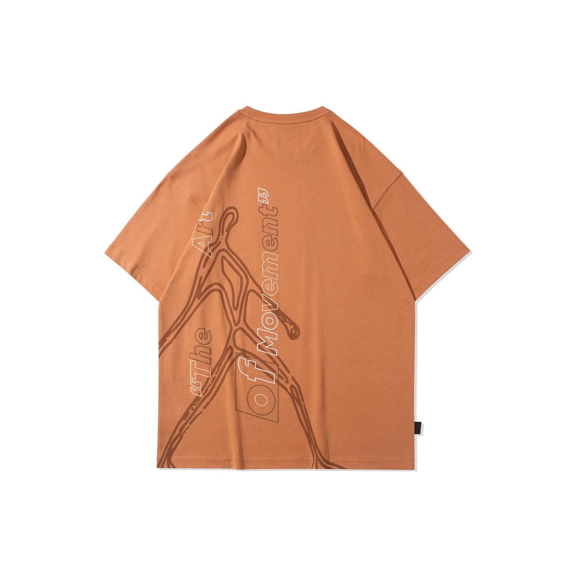 Мужские футболки Li Ning Умбра с круглым вырезом, умеренный прямой крой AHSR359-3 XXL