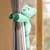 Dopamine Curtain Bear Tiebacks With Plush Fabric For Kids Room Window Decoration