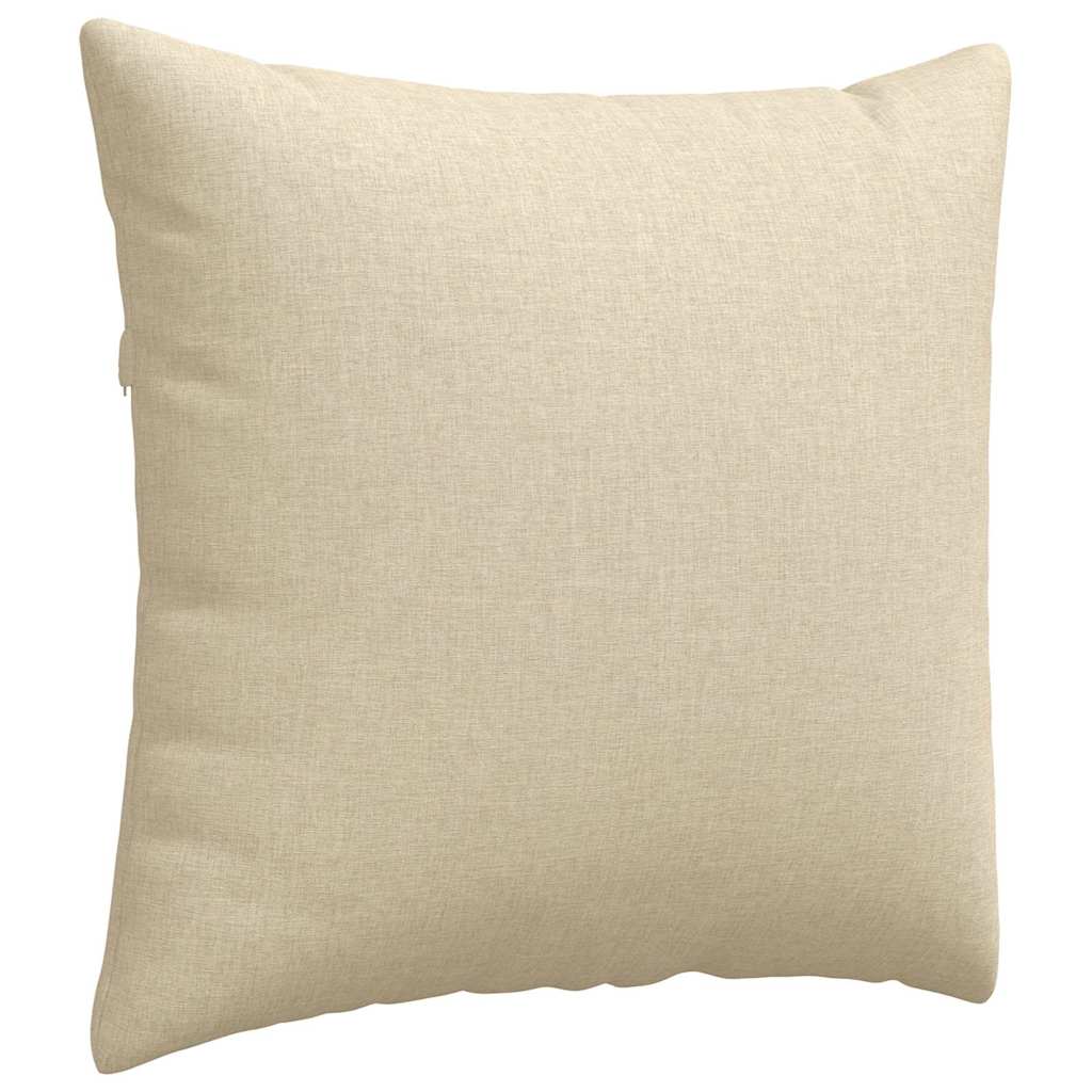 Sofa Cushions 2 pcs Cream 45 x 45 cm Fabric