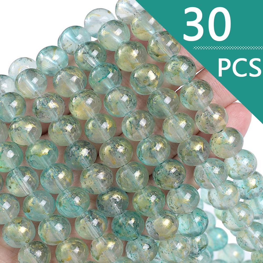 Japońskie i koreańskie rozmazujące się przezroczyste tusze posypywanie złotem szklane koraliki luźne koraliki ręcznie robione diy materiał do koralików akcesoria do bransoletek