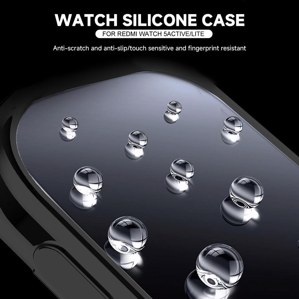 Řemínek+Pouzdro Pro Xiaomi Redmi Watch 5 active 5 Lite Ochranný Kryt Celý Displej TPU Měkký Kryt a Silikonový Prodyšný Sportovní Pásek